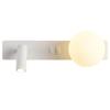 LED Wall Light With Switch Adjustable Spotlight Glass Wall Sconce Lamp For Bedroom Bedside Light Fixture Wall Decor White