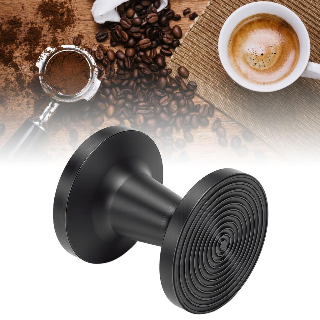 Dual Sided Coffee Tamper Black PP Coffee Powder Press Hammer with Flat Thread Base for Coffee Machine 51MM
