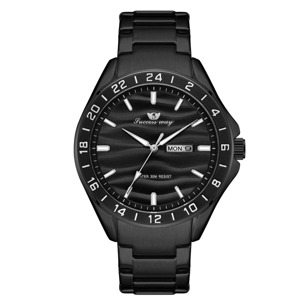 Fashion Men'S Personality Watch Steel Belt Quartz Watch Trend