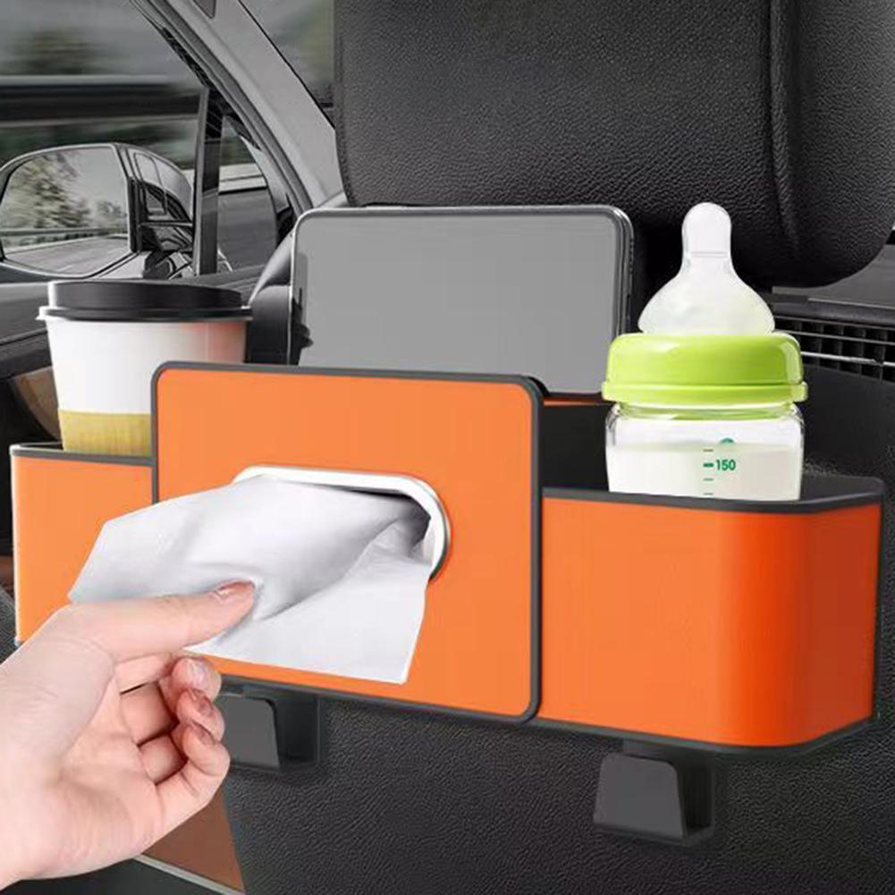 Car Seat Backrest Storage Box Holder,Multi Functional Car Tissue Box,Car Interior Seat Back Organizer For Vehicle Headrests