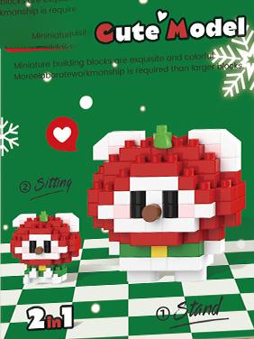 Christmas Tree Gift Reindeer Mini Brock Building Construction Toys for Kids girls 6 Year Old Santa Claus Snowman Micro Brick toy