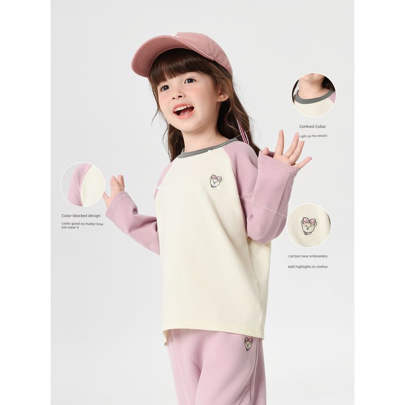 European Style Boys' Long-Sleeve T-Shirt with Color-Blocked Raglan Sleeves, Base Shirt, 2026 Spring and Autumn New Children's Clothing, Toddler Top