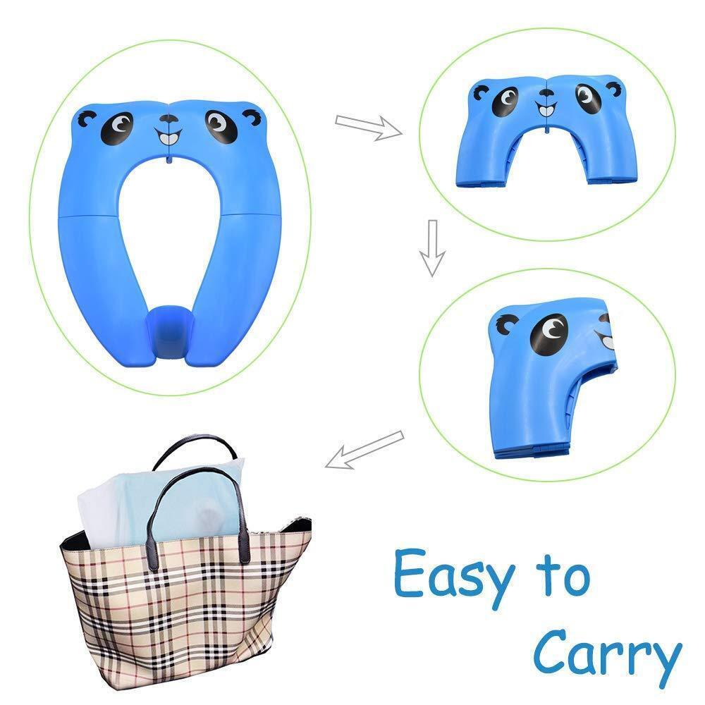 Portable Folding Non Slip Silionce Pads Potty Training Seat for Kids Foldable Toddlers Toilet Seat Potty Seat Cover for Travel AVE