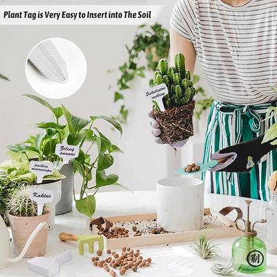 50pcs T-Type Plant Label Markers Waterproof PVC Garden Plants Classification Sorting Sign Tags Plant Nursery Markers Label