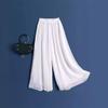Black Double Layer Wide Leg Chiffon Pants - Ancient Style Dancewear for Spring, Summer, Autumn