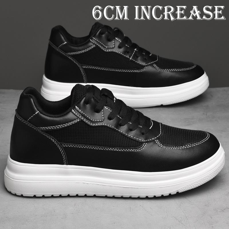 2024 Men Elevator Shoes Heightening Shoes Height Increase Shoes Insoles 6-8CM Man Sneakers Height Increasing Shoes Height Shoes