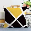 Yellow and Black Geometric Print Decorative Pillowcases Bedroom Living Room Square Cushion Pillowcases