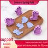 Unicorn 3D Cartoon Cookie Cutter with DIY Fondant and Frosting Baking Tool