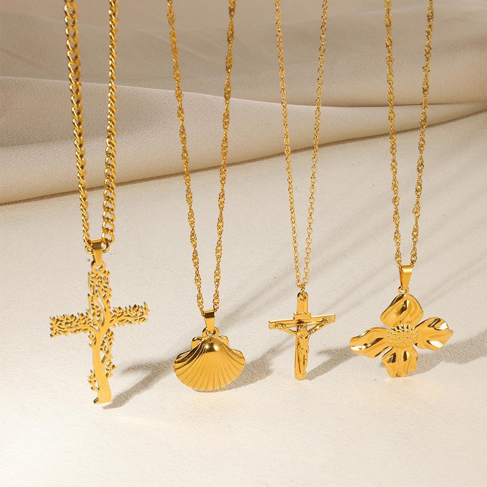 New Fashion Cross Hip-hop Necklace Pendant Long Men's Necklace Women's Necklace Fashion