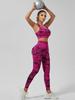 Tie-Dye Yoga Set: Beautiful Back Sports Bra & High-Waist Peach Lift Leggings