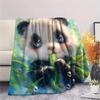 Coperta in Flanella con Stampa Panda, Alta Qualità, Confortevole per Tutte le Stagioni, Decorazione per la Casa, Calore e Comfort, Perfetta per Regali di Natale