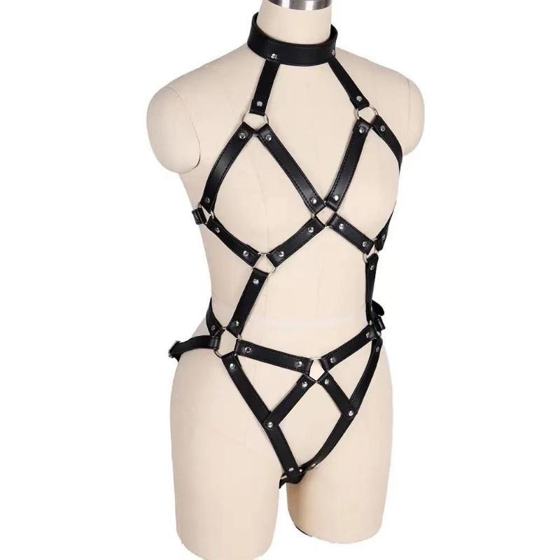 Women Sexy Sex Bondage Body Harness Belt Pu Leather Lingerie Thigh Garter Belt Gothic Clothing Festival Rave Outfit
