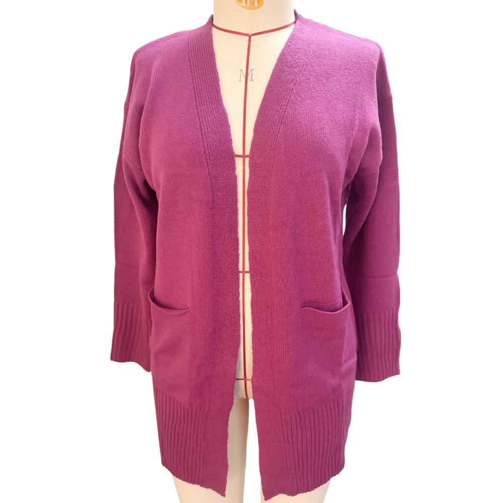 Pull décontracté ample à col en V pour femme Automne Hiver Tenue d'intérieur Pull en maille