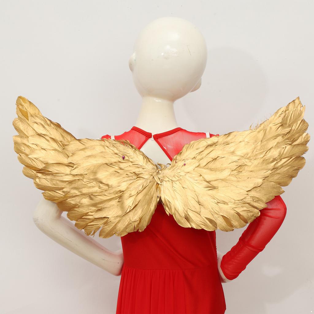 Children Angel Feather Wings Christmas Angel Wing Party Costume Wings Halloween Christmas Masquerade Accessories