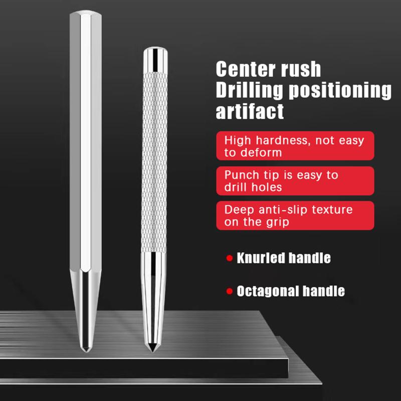 Hartmetall Körner Körner mit rutschfestem Griff Konischer Körnerspitze Körnerführung Metallbohrpunkt Körner Schlosser Meißel Körner