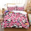 3D Panda Duvet Cover Set King Size Cute Panda Bamboo Bedding Set Black White Bear Polyester Quilt Cover for Boy Kid for Bedroom