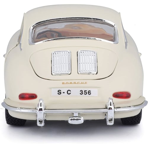 Bburago 1/24 Scale Porsche 356B Coupe 1961 White / Diecast Model Car, Finished Model, 18-22079 CM
