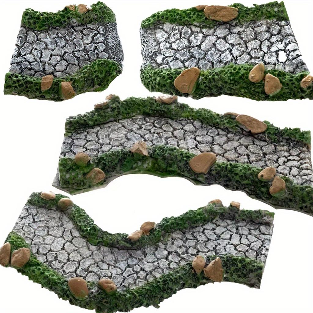 Wege aus Kunststein, Pfade für Feengärten, Dekorationen aus Kunstharz, Mikrolandschaften, Miniatur-Landschaftsgestaltung für Blumentöpfe, DIY