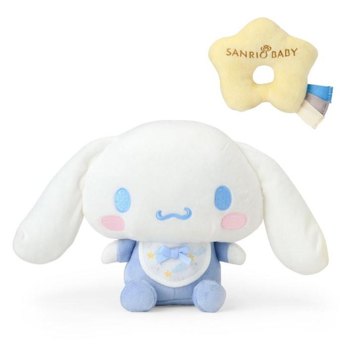 Sanrio Baby Plush Toy Set – Cinnamoroll Rattle (Washable) – Light Blue 649988