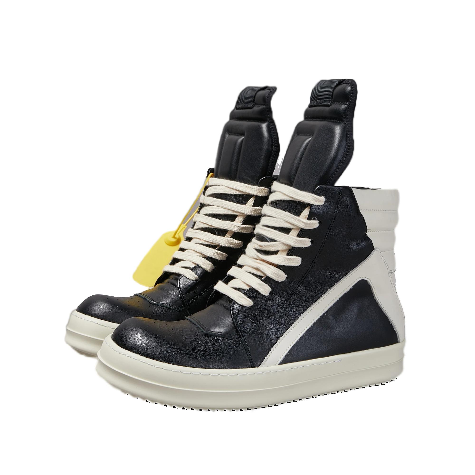 

R-o Fashion Роскошные ботинки Черная кожа Высокие кроссовки Мужская обувь Женские кроссовки Уличные Черная коровья кожа Повседневные кроссовки Ботильоны 48 чёрный