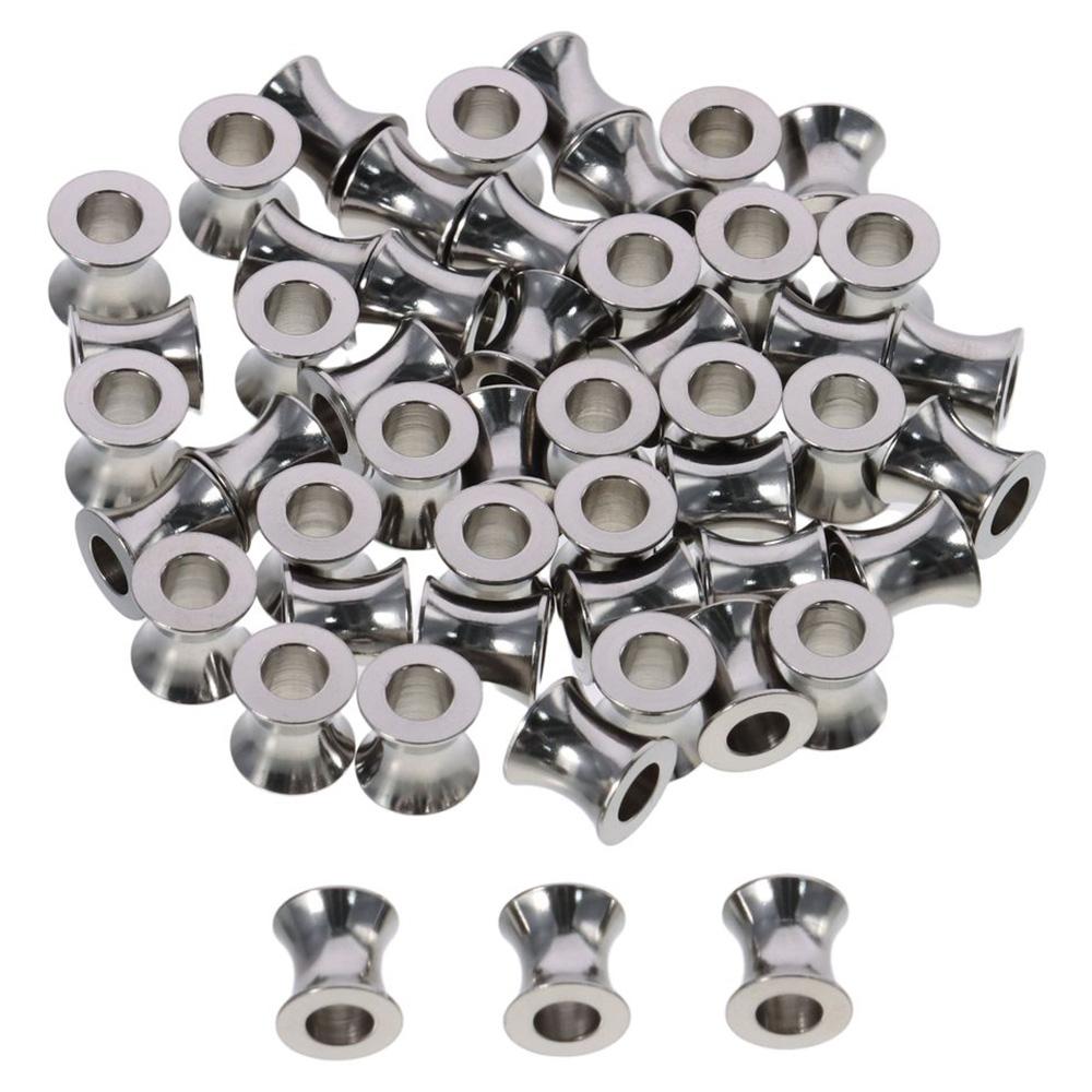 

Серебряные бусины с большим отверстием 8x8 мм из нержавеющей стали, бусины с большим отверстием, ювелирные аксессуары