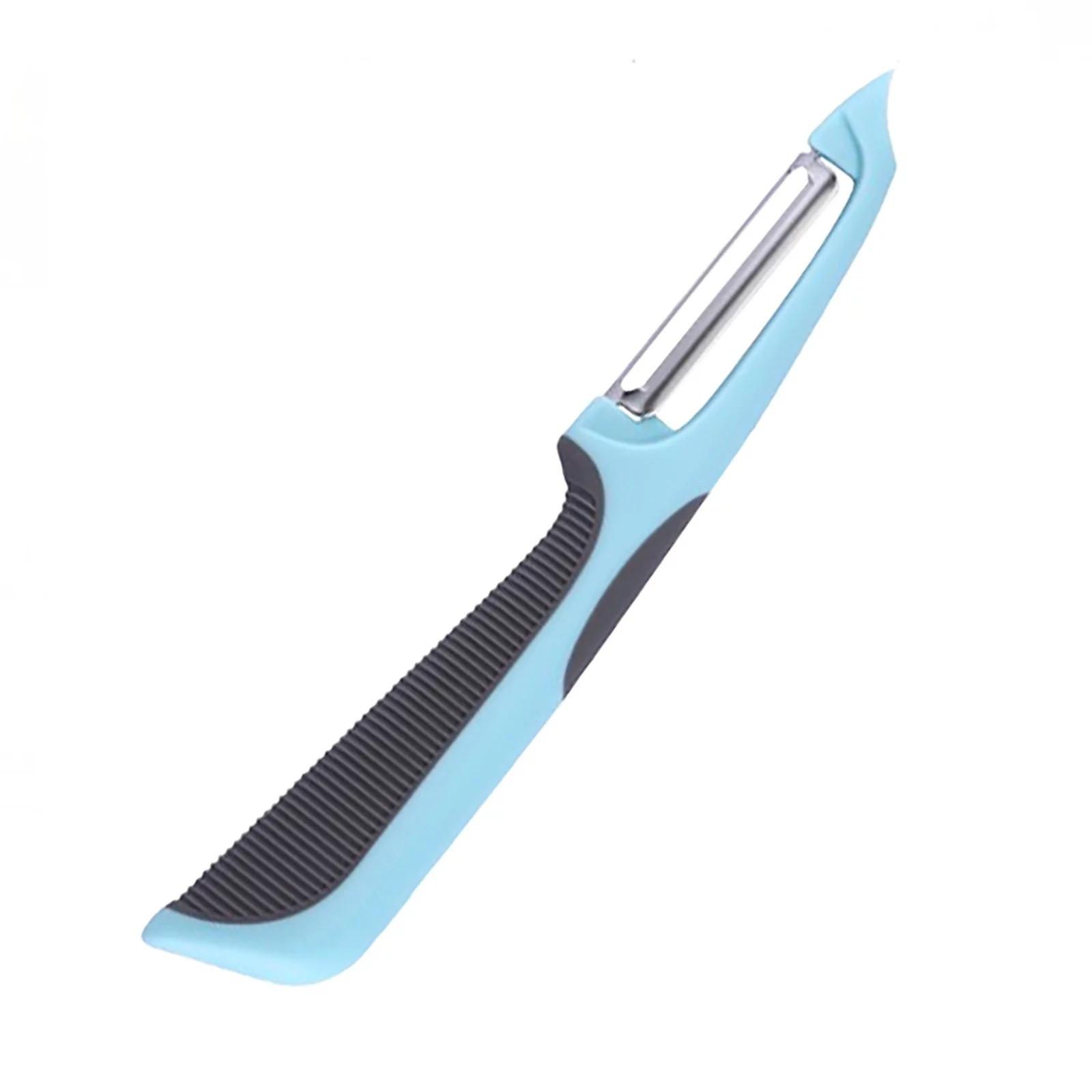 

Multifunctional Stainless Steel Peeler Knife Fruit Melon Planer Kitchen Tool One Size синий