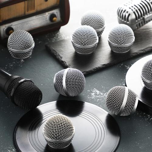 Konohan Replacement Microphone Grills, Head Mesh Grills for SM58, SM58LC, SV100, and RK143G Recording Equipment (8 Pieces)