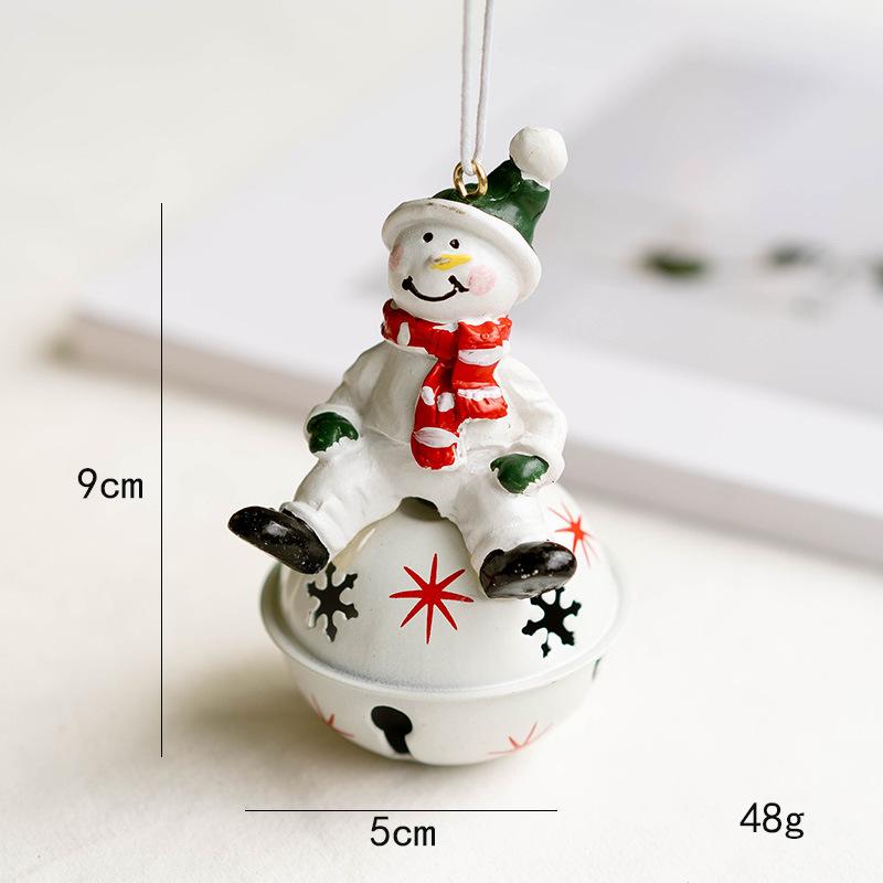 New Arrival boże narodzenie kutego żelaza dzwonek bałwanek łoś wisiorek ozdoba 2023XMAS Home Decor ozdoba choinkowa Natal Navidad