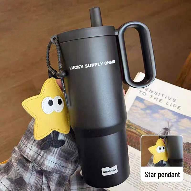Twilight Ice Shield Insulated Cup, Large Capacity Stainless Steel Water Bottle for Men and Women, Customizable Design.