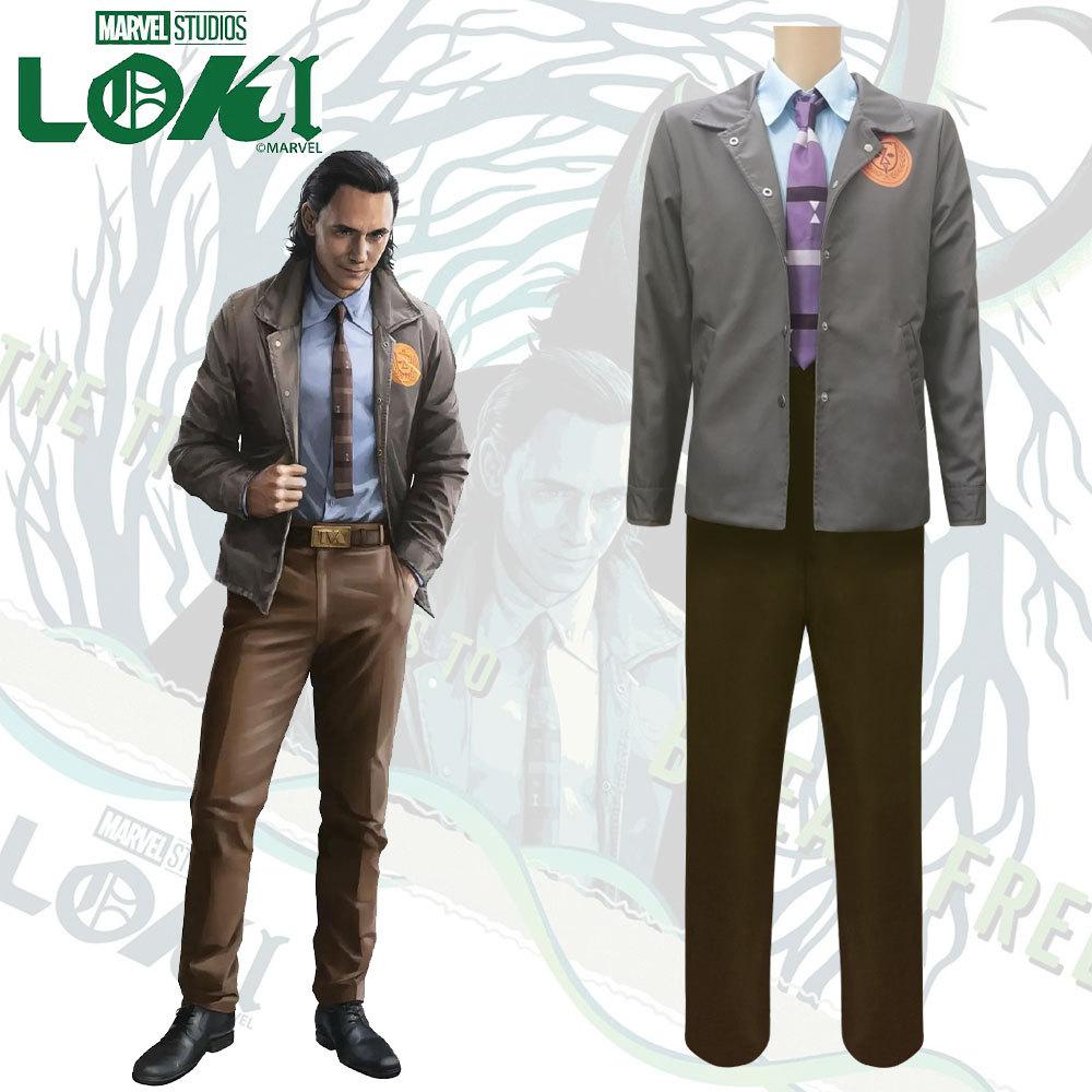 Loki Cosplay Costume Full Set Movie Replica Uniform Halloween Cosplay Outfit