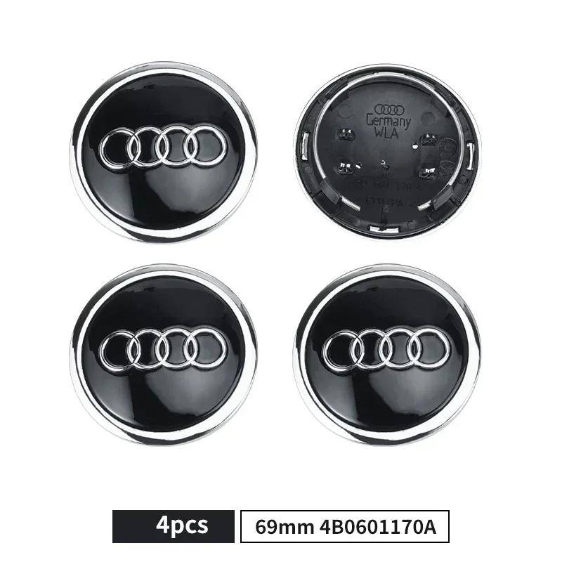 4pcs 60mm 61mm 68mm 69mm 135mm 146mm Wheel Center Cap Hub Covers Badge 4B0601170 for 2x1 A3 A4 A5 A6 A7 A8 S4 S6 Accessories 6q