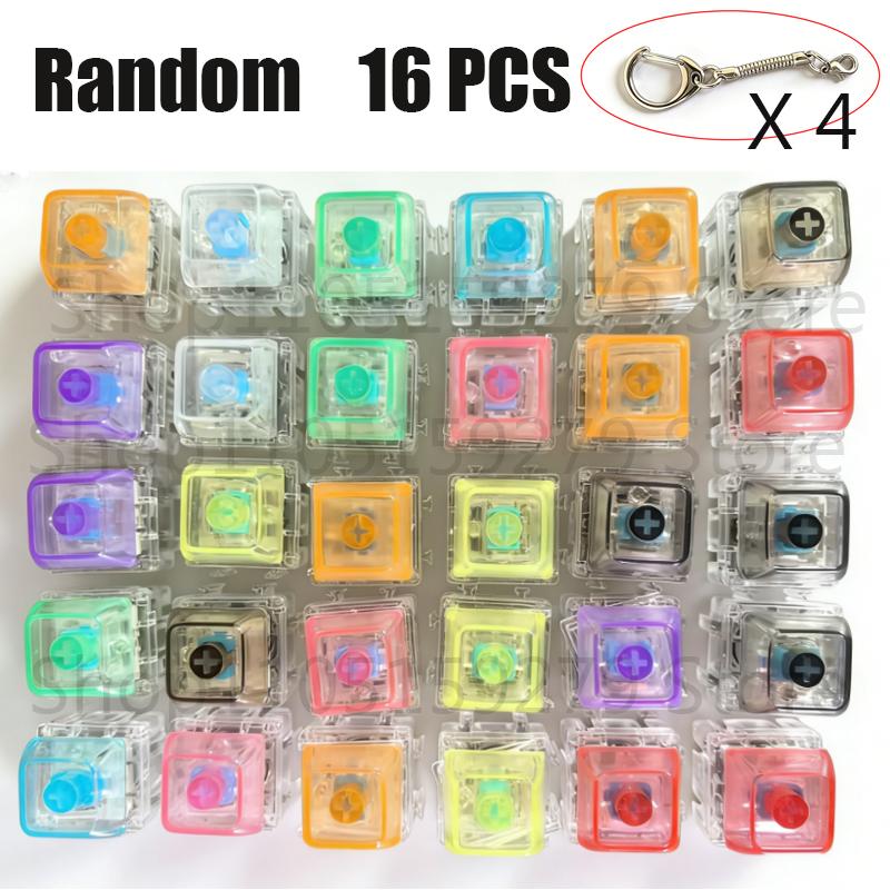 *Led Free Assembly Keyboard Keychain Fidget Toy Crystal Clicker Sensory Toy Stress Relief Keyboard Keychain Adult Children'S Toy