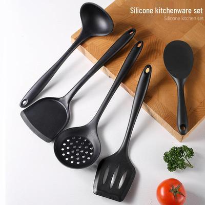 5-Piece Non-Stick Silicone Cookware Set: Spatula & Spoon Kitchen Utensils