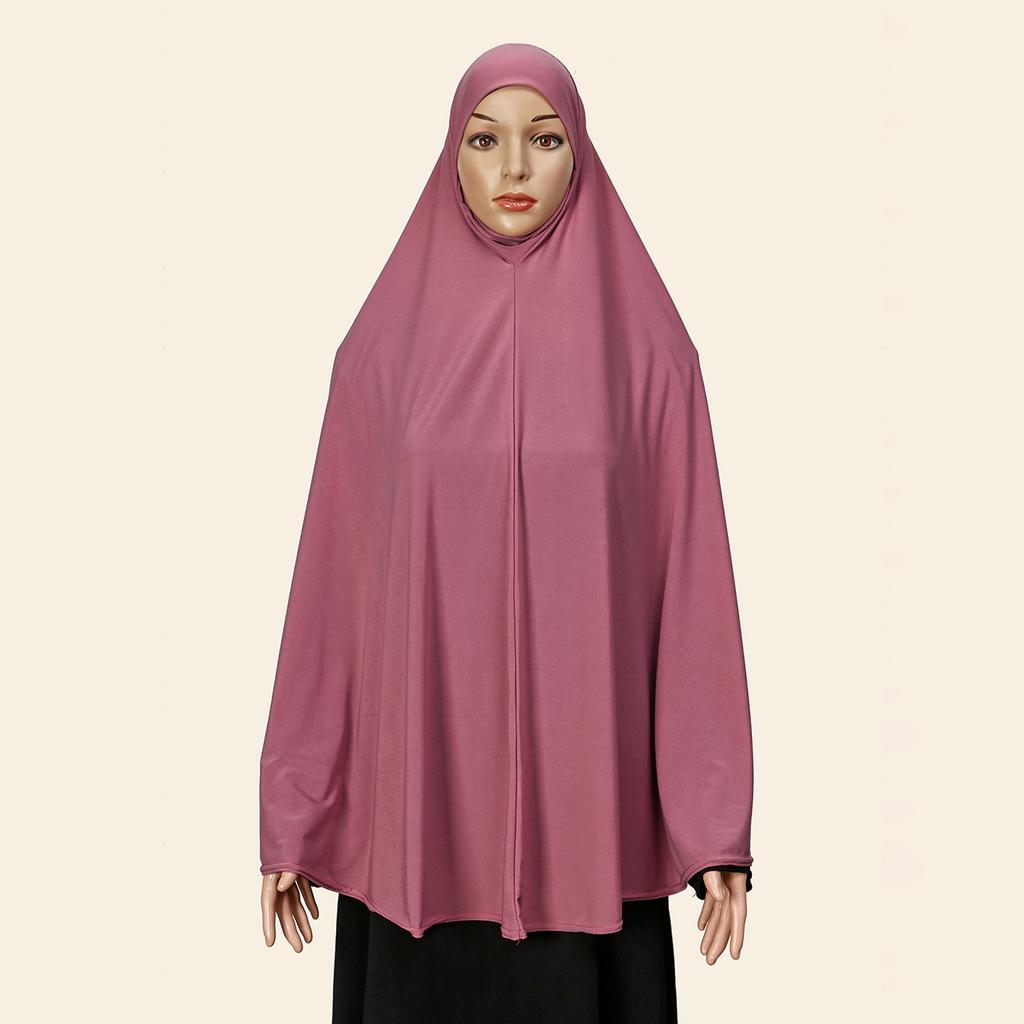 Muslim Abayas Full Cover Women Colthes Solid Color Inner Hijab Long Shawl Premium Cotton Hemp Hijab Ramadan Prayer Women Dress