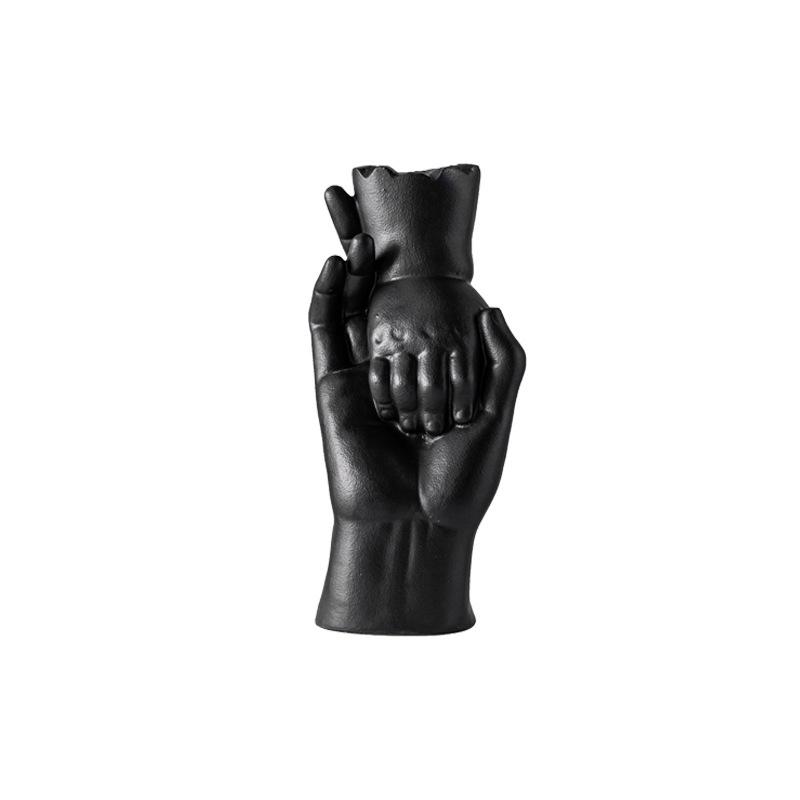 Nordische Kreative Große Hand Kleine Hand Keramikvase Leichter Luxus High-End Dekoratives Blumenarrangement Romantisches Kunstornament