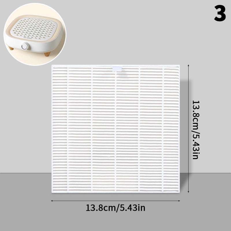 Brushless Nail Dust Extractor Filter - Replacement Filter for Nail Vacuum Cleaner Manicure Screen Plate Nail Dust Collector