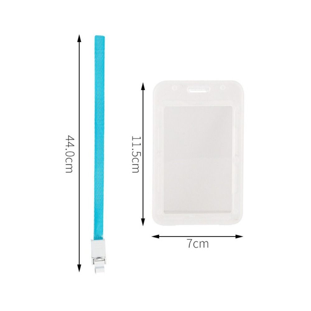 New Plastic Card Sleeves with Lanyard Transparent ID Card Protective Film Student ID Card Holder