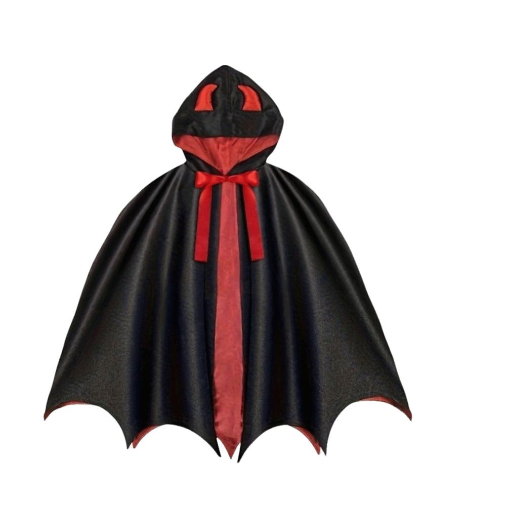 Bow Gothic Costume Cape Washable Durable Witch Cape Funny Halloween Hooded Cloak Princess