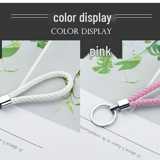 Keychain Anti-Lost Braided Rope with Number Plate for Car Keys and Mobile Phone