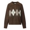 GGPX New York Button Collar Argyle Knit Gpakp026b