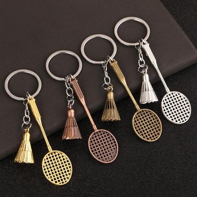 Kreative Mini-Badmintonschläger-Schlüsselanhänger, Vintage-Sportanhänger, Auto-Schlüsselanhänger, Rucksack-Zubehör für Männer und Frauen, Club-Geschenke