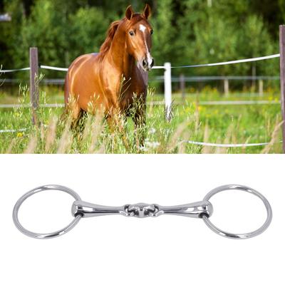 Flexible Jointed Links Horse Snaffle Bit Stainless Steel Horse Mouth Bit  Horse Farm Use