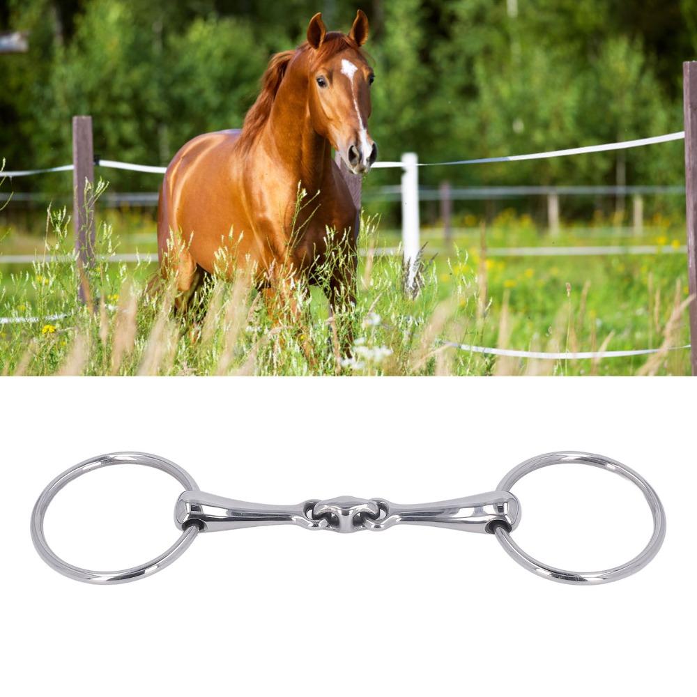 Flexible Jointed Links Horse Snaffle Bit Stainless Steel Horse Mouth Bit Horse Farm Use