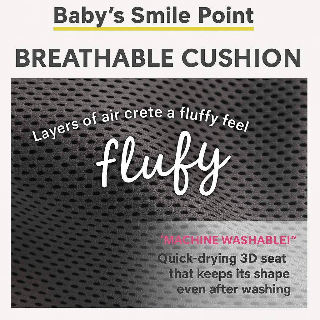 Pigeon Wuggy 2 Baby Bouncer Chair 3D Mesh Portable Lightweight Washable Compact Newborn Rocker Comfortable Seat