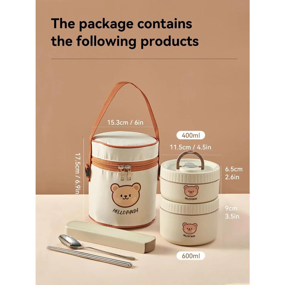 Microwave Sealed Stainless Steel Thermal Bento Lunch Box Large Capacity Insulated For Container For Students  Adult