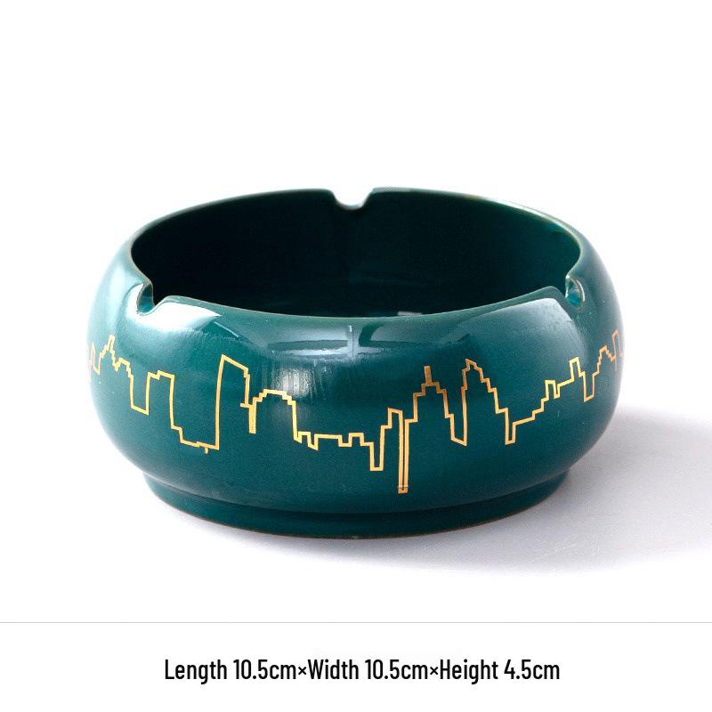 Large Vintage Ceramic Ashtray: Luxury Retro Decor for Home or Office