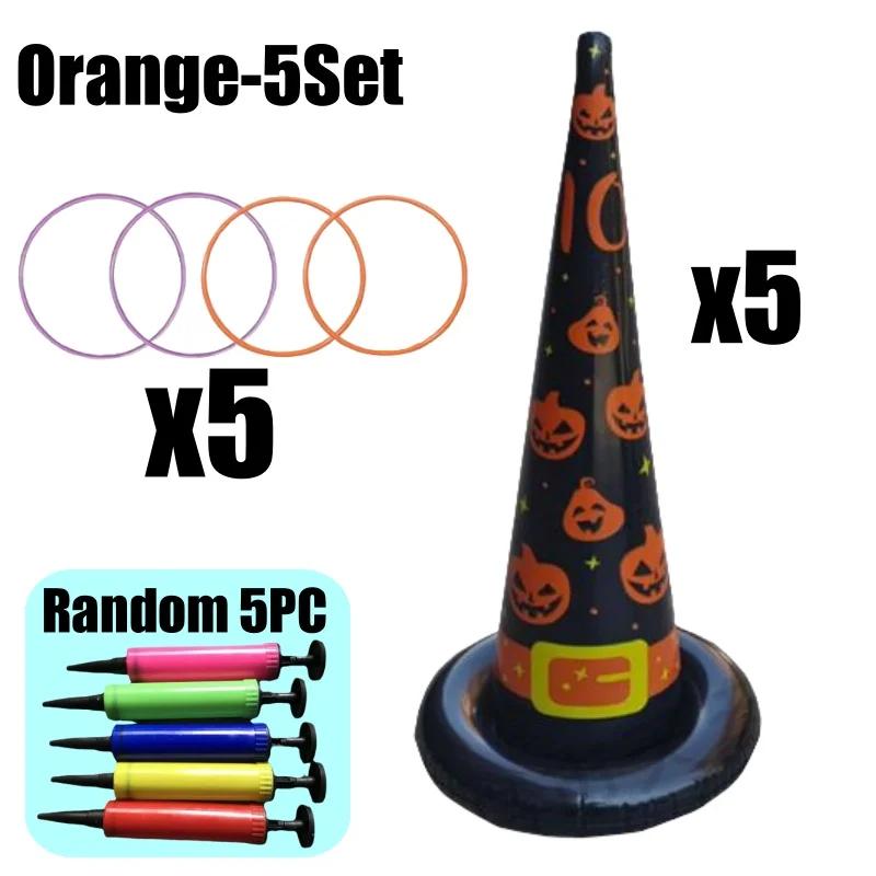 Halloween Games Inflatable Witch Hat Ring Toss Game Halloween Inflatable Ring Toss Game Halloween Indoor Outdoor Family Game