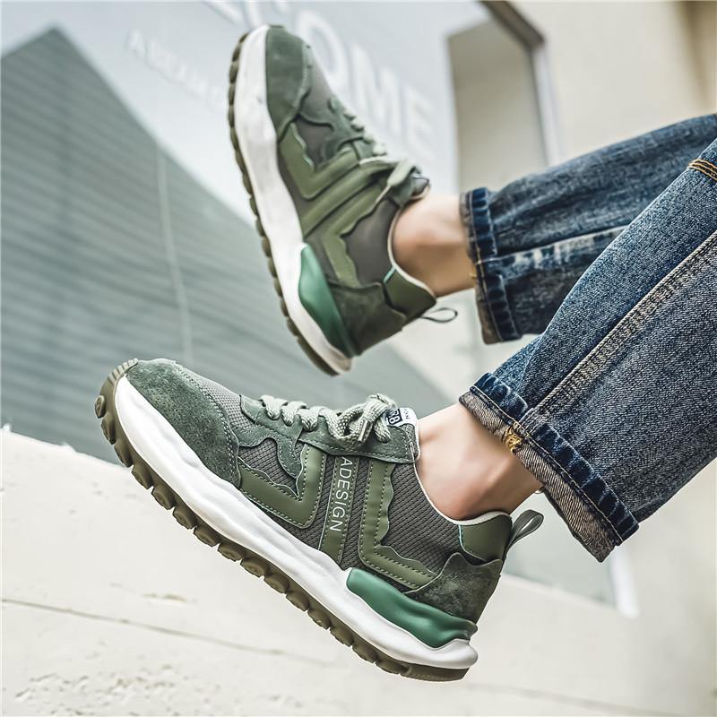 Мужская противоскользящая износостойкая модная повседневная и спортивная обувь с сеткой — фото 12