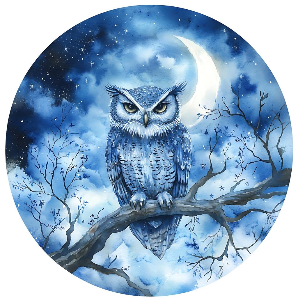 3x Sticker Nachtuil Auto Sticker 9x9cm Uil Nachtvogel Grappige Set