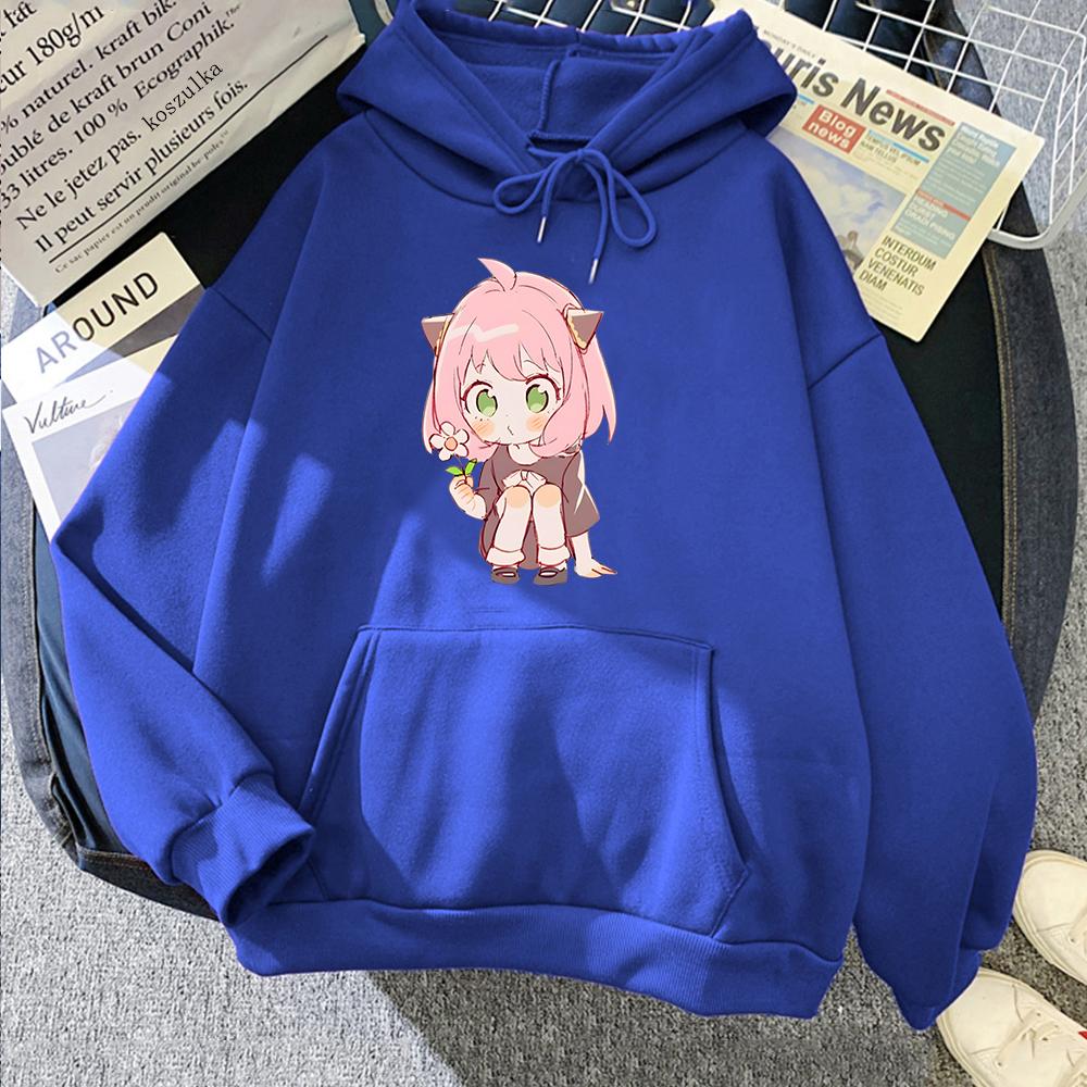 

Япония Аниме Spy X Family Anya Forger Принт с капюшоном для мужчин и женщин Повседневные толстовки Распространенная уличная одежда Harajuku Унисекс Толстовка 4XL